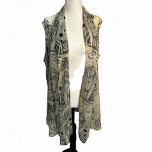 𝅺coldwater Creek Beige Sleeveless Vest Swimsuit cover-up Size M